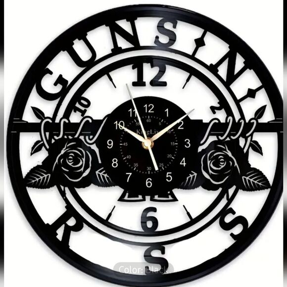 NEW Guns N' Roses GNR Vinyl Record Album Carved Wall Clock Axel Slash‎ - Picture 1 of 6